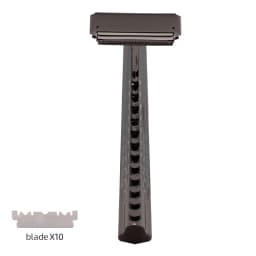 Classic Metal Double-Layer Semi-Blade Razor Manual Shaving Razor Stainless Steel Double-Sided Blade Beard Razor