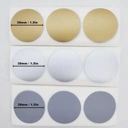 1000Pcs 1.5" Inch 38mm Round Gold Adhesive SCRATCH OFF STICKER DIY Manual Label Tape Hand Made Scratching Stripe Card Film