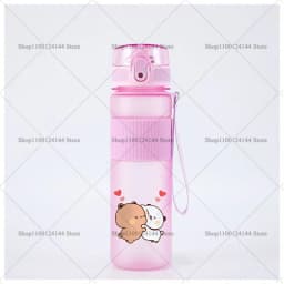 Bubu Dudu Water Bottle Yier Bear Panda Girl Boy Large Capacity Sports Kettle Transparent Cold Water Cup Outdoor Portable 550ml
