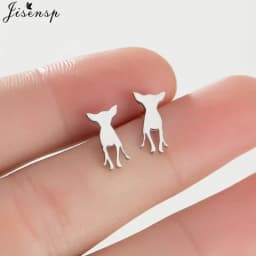 Cartoon Animal Earings Multiple Stainless Steel Cat Stud Earring for Women Girls Small Dog Paw Ear Studs Funny Jewelry Oorbellen