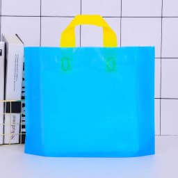 100pcs Custom Logo Colorful Shopping Bags With Handle Plastic Gift Bag Print One Color Logo On Double-sided Free Design Print