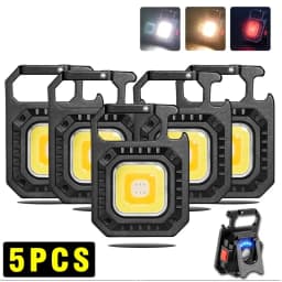 Outdoor Super Mini Portable LED Flashlight Keyring Rechargeable Multi Light Source Lamp with Magnet Bottle Opener Flashlight