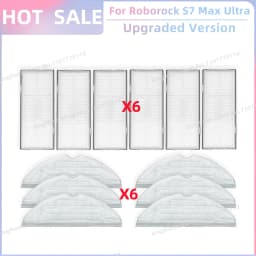 Fit for Roborock S7 Max Ultra Q100TSC Parts Main Roller Side Brush Hepa Filter Mop Pad Cloth Dust Bag Replacement Accessories
