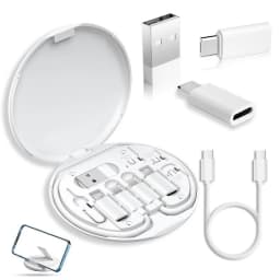 General Multifunctional 60W Type C Data Cable Set Fast Charge For IPhone Chargers Storage Box Card Pin Travel Box Phone Holder