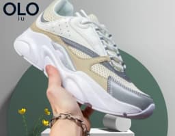 Black Iridescent Reflective Mesh Dad Shoes Thick Sole Shock Absorb Night Glow Casual Sneakers Unisex