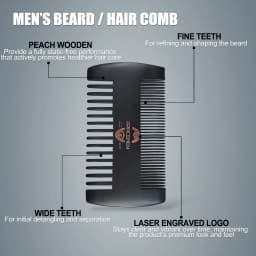 Gracemen Beard Template Kit - 11 in 1 Grooming Suit for Men - Beard Stencil & Brush & Comb & Razor & Scissors with Storage Bag