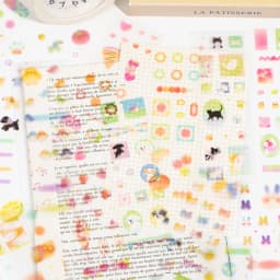 TIANZI 24-Sheet Kawaii Creative Fruit Theme Die Cut Stickers Book for DIY Scrapbooking Handmade Aesthetic Diary Stickers