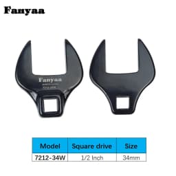 27-36mm Crowfoot Wrench 1/2 Inch Drive Open End Socket Head, Industrial Ratchet Tool for Torque Wrench Fanyaa