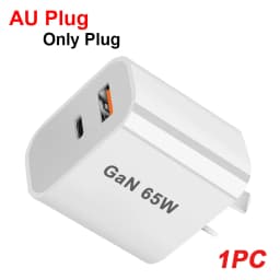 55w 65w AU Plug Fast USB Charger Type C Charger for Xiaomi Redmi iPhone Samsung SmartPhone Quick Charging Adapter PD Wall Charge