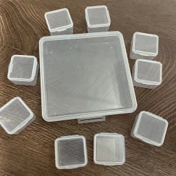 9 Grids Clear Square Plastic Box Mini 9 in 1 Separable Compartment Removable Case Fit Nail Beads Jewelry Storage Organizer
