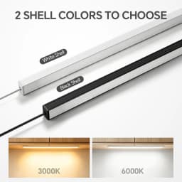 Black/White Shell USB Powered LED Night Light Bar 42cm Aluminum Touch On/Off Dimmable Lamp Cabinet Closet Washing Room Lighting