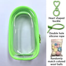 For Mini Labubu Pin For Love V4 Transparent Colorful Protector Case Doll Accessories Plush Doll Display Bag Outdoor Keychain Toy