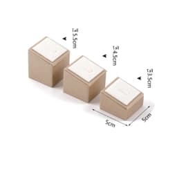 Luxurious Ring Display Stand Pu Leather Jewelry Props Ring Display Tray Earring Holder Counter Jewelry Organizer Showcase Tray
