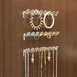 3/6/8/12pcs Transparent Hook Wall-Mounted Jewelry Rack Comes with Round Hole Ear Pendants Earrings and Necklace Storage Hooks