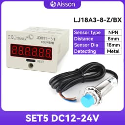 JDM11-6H 6 Digit Electronic Digital Counter Display Hall Sensor Proximity Photoelectric Switch NPN DC12-24V AC110-220V