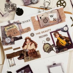 20PCS PET Frame Stickers for Scrapbooking, Self-Adhesive Scrapbooking Stickers Supplies Journal for Adult Card Making DIY