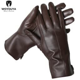 Touch Screen Leather Gloves, High-End Leather Gloves Women, Genuine Leather Winter Gloves, Keep Warm Women's Leather Gloves-2226