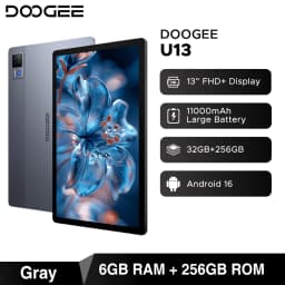 DOOGEE U13 Tablet Android 16 PC Gemini AI 13'' FHD+ Screen 32GB RAM 256GB 11000mAh Large Battery 7.5mm Ultra-thin Smart Pad