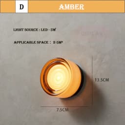 Modern Round Glass Wall Lamps LED Acrylic Corridor Aisle Lamp Minimalist Home Decor Living Room Porch Bedroom Bedside Wall Light
