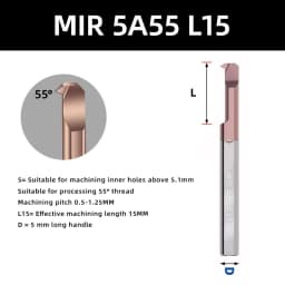 KaKarot MIR Boring Cutter for Threading Coated Carbide Mini Internal Lathe Turing Tool Copying Small Hole Tungsten Steel Alloy