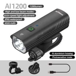 CYCLAMI Bicycle Bike Headlight BR 2000 AI 1200 Lumen High Brightness MTB Road Cycling Safety Aluminum Alloy Front Lamp