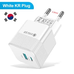 2 Ports PD 25W USB C Fast Charger KR EU Mini Travel Plug Phone Fast Charging Adapter for iPhone 15 Pro Max Oneplus