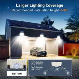 New 234LED Solar Outdoor Lights Solar Powered Security Light Motion Sensor 234LED Wall Light IP65 Waterproof Garden