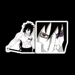 100Pcs Naruto Black & White Manga Style Sticker Set, Classic Anime Character Scene Decals for Laptop, Skateboard & DIY Decor