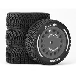 1:14 Rc Rally Rubber Tires & Plastic Wheel Rims 12mm Hex for MJX 14301 14302 14303 14304 Tamiya1/14 Scale RC On Road Car 4pcs