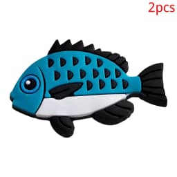 2024 PVC fish series 2pcs lot cute shoe buckle charms accessories decorations for sandals sneaker clog unisex lovers gift drop
