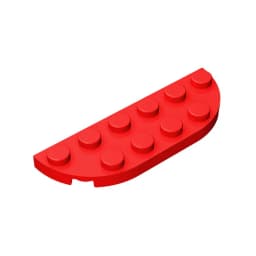 MOC PARTS GDS-899 Plate, Round Corner 2 x 6 Double compatible with lego 18980 toys Assembles Building Blocks Technical