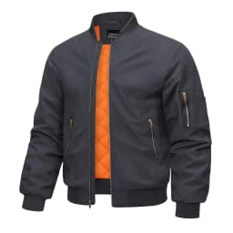 MAGCOMSEN Jacket Men Warm Zip Up Winter Padded Coat Casual Baseball Jackets Pilot Windbreaker Varsity Jackets