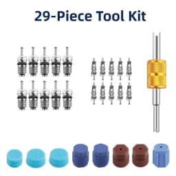 Brass Valve Extractor R134a Valve Core Tool For AC Valve Replacement Quick Release Design Compact Storage Case