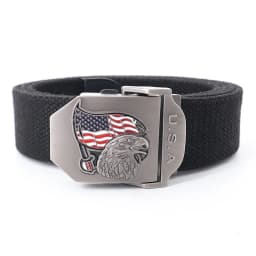 SupSindy Men Canvas Belt USA Eagle Metal Buckle Army Military Tactical Belts for Men Jeans Outdoor Training Soldier Strap Male