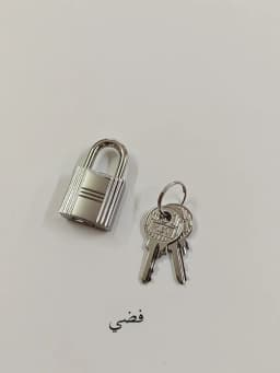 Platinum Lock Head Suitable for Hermès Basket Hanging Lock Hardware Accessories Pure Color Hanging Decoration