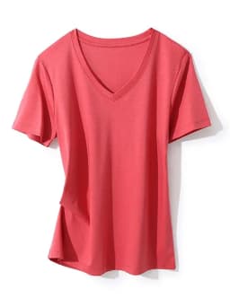 SuyaDream Women Solid T Shirts, Silk Cotton Blend, O Neck, Short Sleeved Solid Tee, 2025 Summer Candy Colors Basic Cozy Top Gree