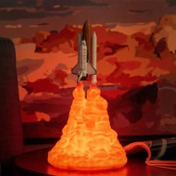 3D Print Space Shuttle LED Night Lamp Bedside Desk Lamp 800 mAh USB Rechargeable Rocket Light Christmas Kids Gift for Room Decor