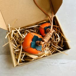 Genuine Leather Handmade Pendants Suitable for Bags Handbag Backpacks,Cute Leather Bag Charms Fruit Keychain Accessories