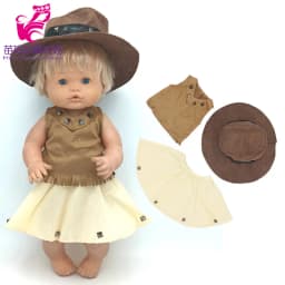 16" Nenuco Doll Hooded Fur Bathrobe Ropa Y Su Hermanita 40 Cm Reborn Baby Doll Toy Clothes