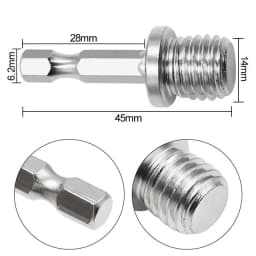 1Pcs New 10/14mm 1/4 Hexagon Connecting Rod Adapter Drill Chuck M10 M14 Polishing Disc Connection Hexagon Connecting Rod
