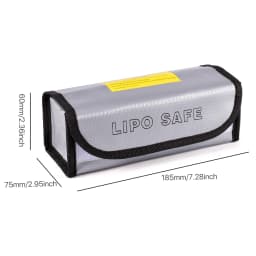 Lipo Guard Safety Bag Fireproof Explosion-Proof Portable Lipo Safety Bag 215*115*155mm for RC FPV Racing Drone Car Battery Safe
