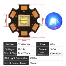 12V 36V LED Stage Light Chip 40W 60W 80W 120W 150W 200W 300W 400W Cold White Luminous For Moving Head Disco DJ Lamp Accessories