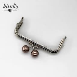1PCS Super Lovely 10.5CM Silver Lace Pearl Bead Head Metal Purse frame Kiss Clasp DIY Bag Accessory