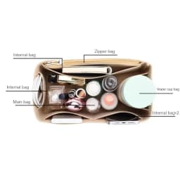 Felt Handbag Insert Bag Multi-Pocket Portable Purse Liner Bag Support Storage Organization Bag Organiser for Birkin25/30/35