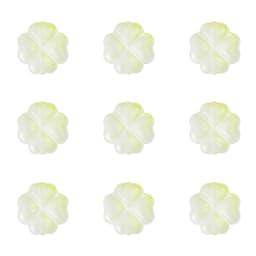 About20Pcs Glass Four Leaf Flower Beads Scattered Beads Handmade DIY Making Couple Bracelets, Necklaces, Earrings, Jewelry Acces