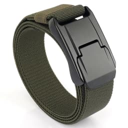 38mm Wide/ 1-1/2 in Black Elastic Tactical Belt for Men Stretch Jeans Designer Fashion Belt Adjustable Buckle Unisex Waist Belt