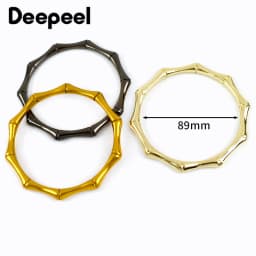 2/4/10Pcs 9cm Bamboo Metal O Ring Round Bag Handles Women Handbag Purse Frame Rings DIY Sewing Brackets Making Bags Accessories