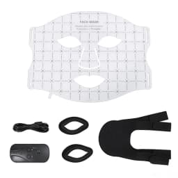 7 Color LED Face Mask with Neck Wireless Portable Red Light Therapy for Anti-Aging, Wrinkles, Skin Rejuvenation, Home Use