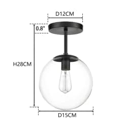 Postmodern Glass Ceiling Lamp Creative Simple Aisle Bedside Personalized Living Room Mirror Front Wrought Iron Lamp
