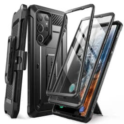 For Samsung Galaxy S23 Ultra Case 2023 SUPCASE UB Pro Full-Body Dual Layer Rugged Belt-Clip Case with Built-in Screen Protector